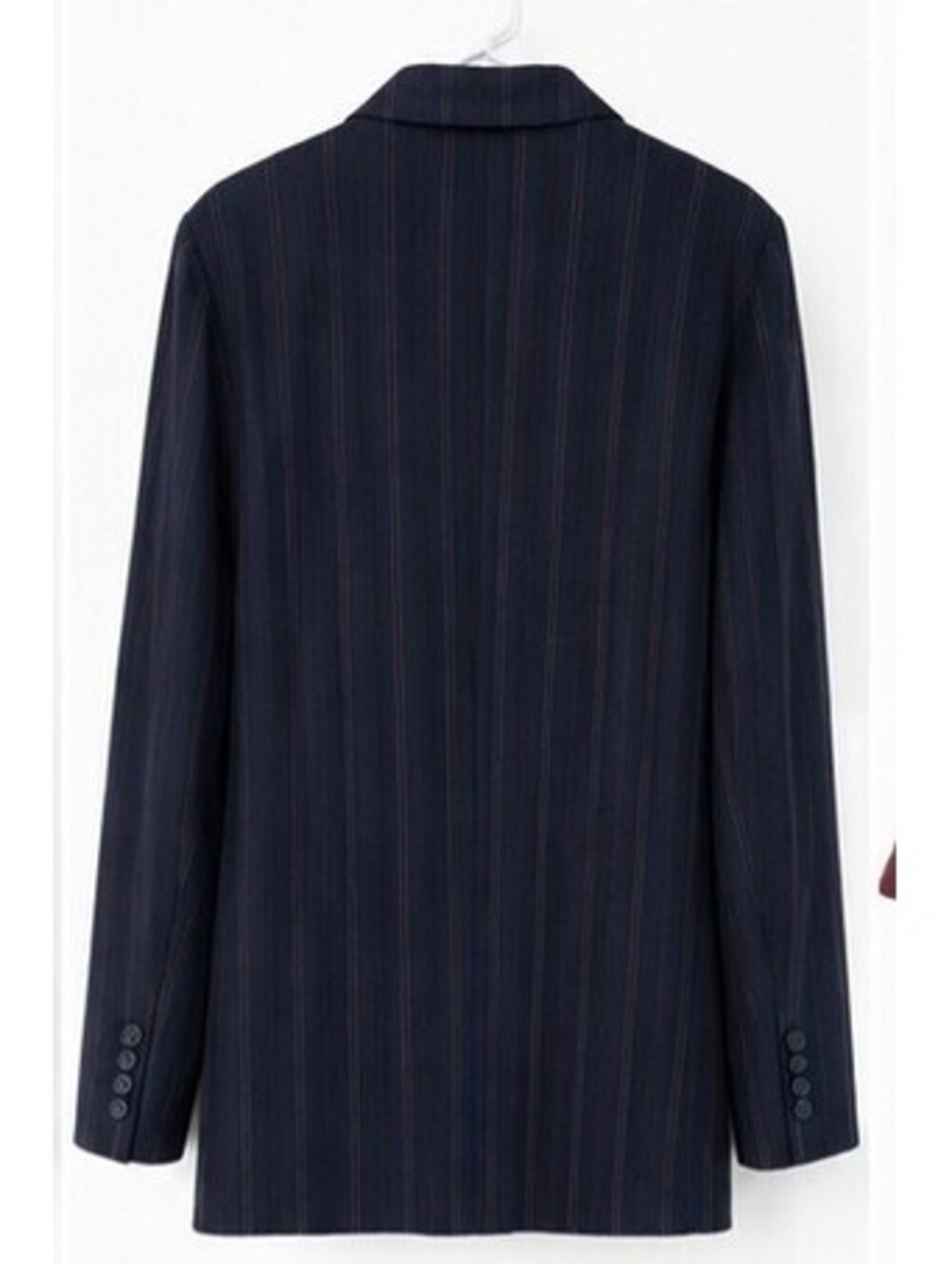 Vintage Lizsport Pinstripe Blazer Office Siren Y2K Quiet Luxury Rayon Sz 8 - Picture 8 of 8